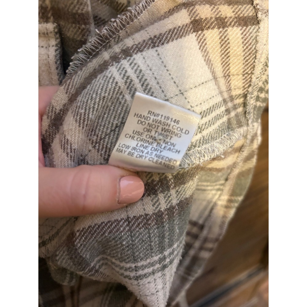 Jodifl Plaid Shacket Oversized Flannel Button Down Jacket Womens M - Picture 7 of 9